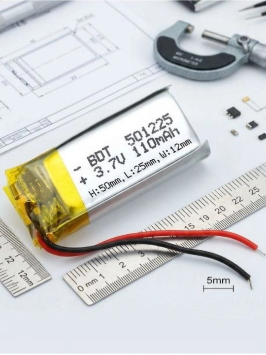 Batareya 3.7V 0.11Ah Li-Po 501225 boshqaruvchi bilan - 
