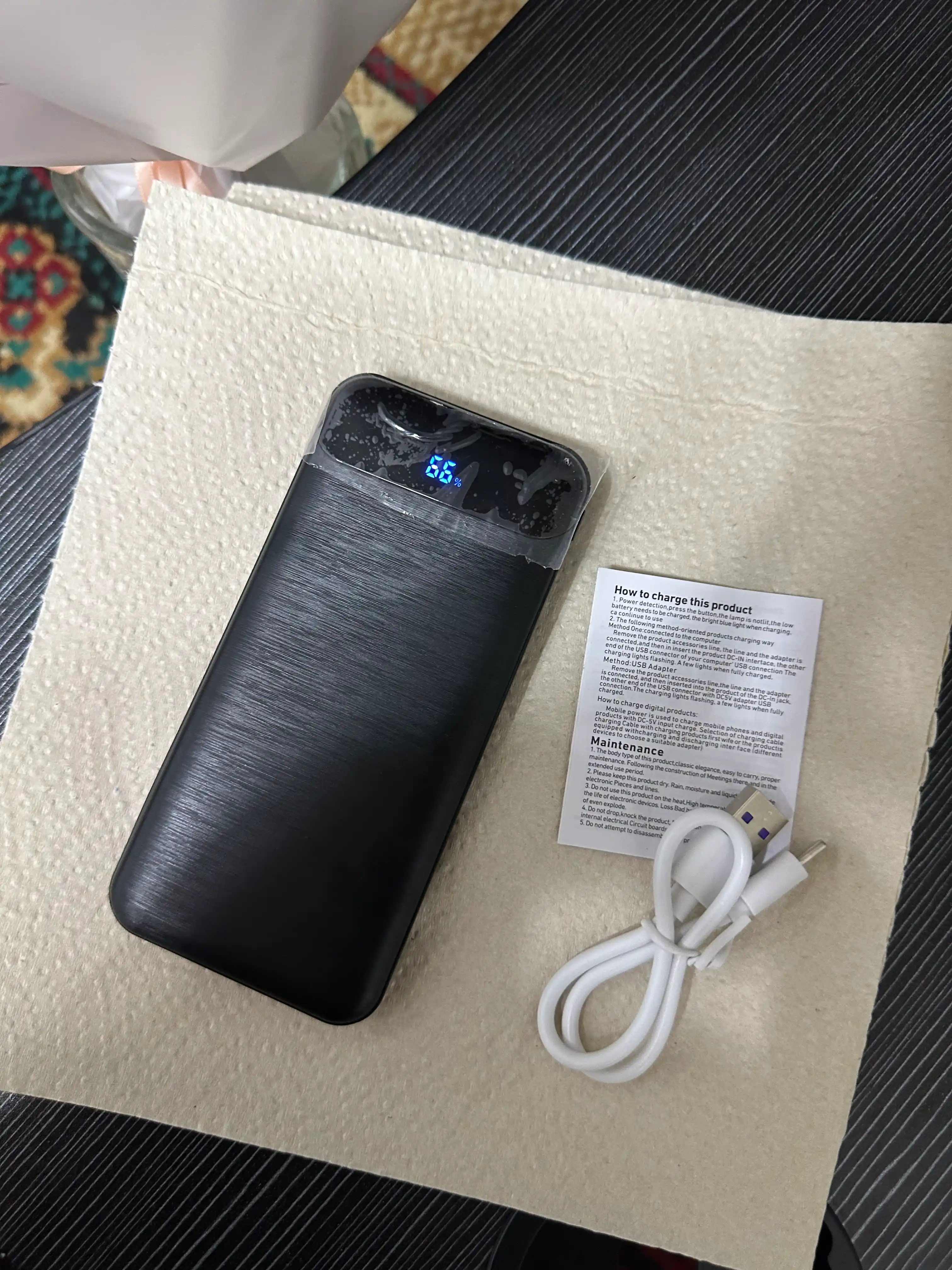 Tez zaryadlanadigan telefon uchun tashqi batareya 22.5w 20000-10000mAh
