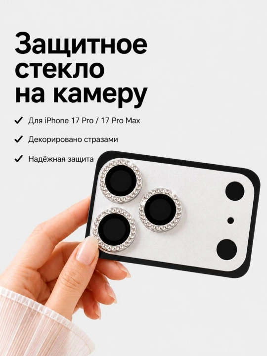 Защитное стекло для камеры iPhone 17 Pro / 17 Pro Max - 