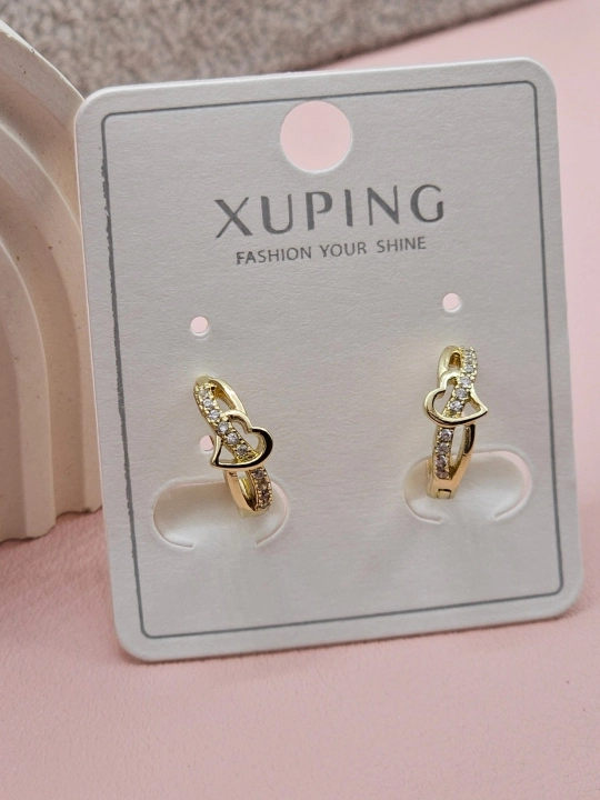 Женские серьги Xuping в форме сердца, изящный и современный дизайн - 