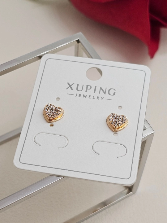 Женские серьги Xuping в форме сердца, изящный и современный дизайн - 