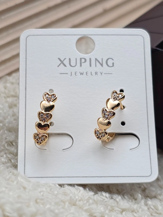 Женские серьги Xuping в форме сердца, изящный и современный дизайн - 