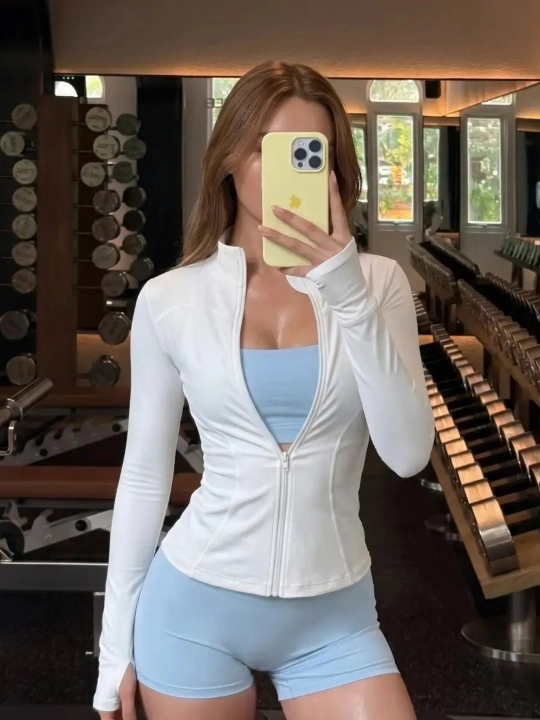 Ayollar uchun rashgard, sportcha, yashin tezligida, yopishib turadigan fitnes va sport uchun uzun yeng