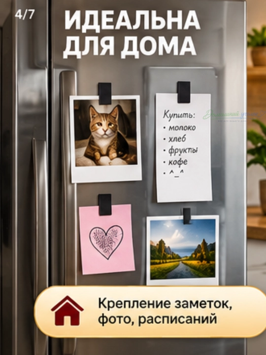 Самоклеящиеся магниты MOTARRO для фото и поделок, полоски и квадраты