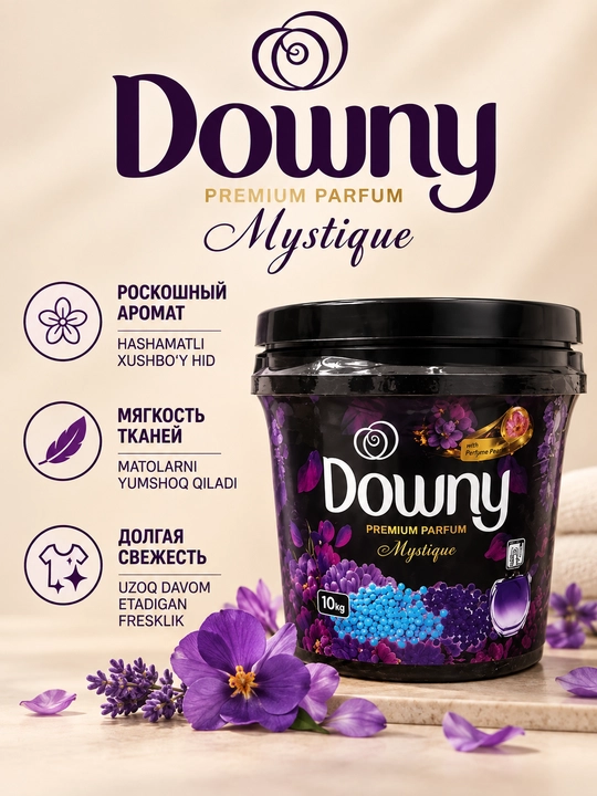 Downy Premium Parfum Mystique — kir yuvish kukuni, 10 kg - 
