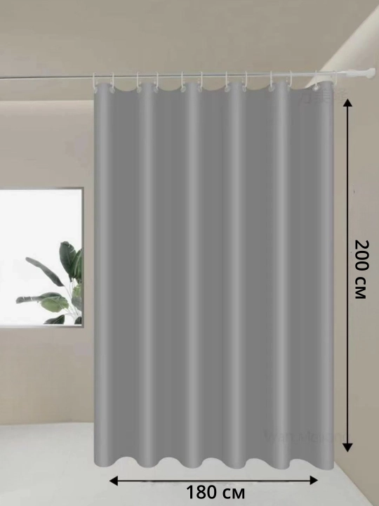 Vannaxona uchun 180x200 o‘lchamli suv o‘tkazmaydigan parda