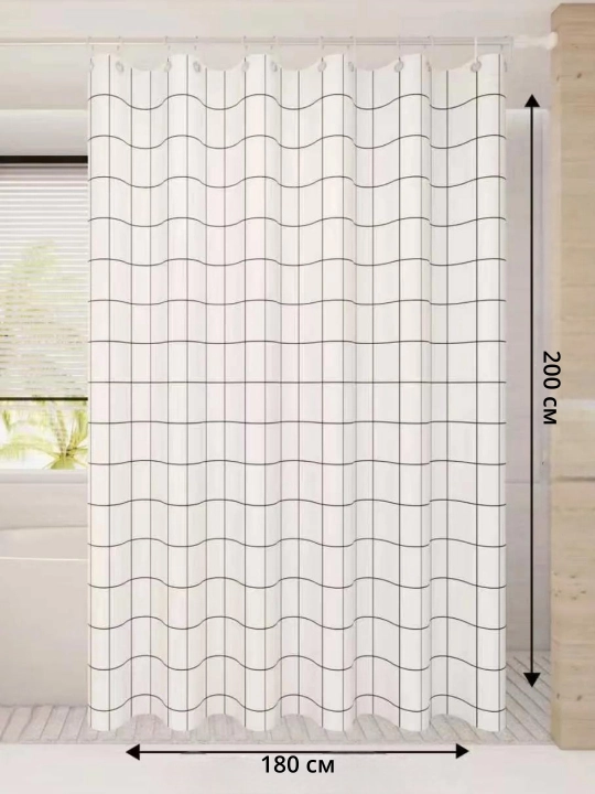 Vannaxona uchun 180x200 o‘lchamli suv o‘tkazmaydigan parda
