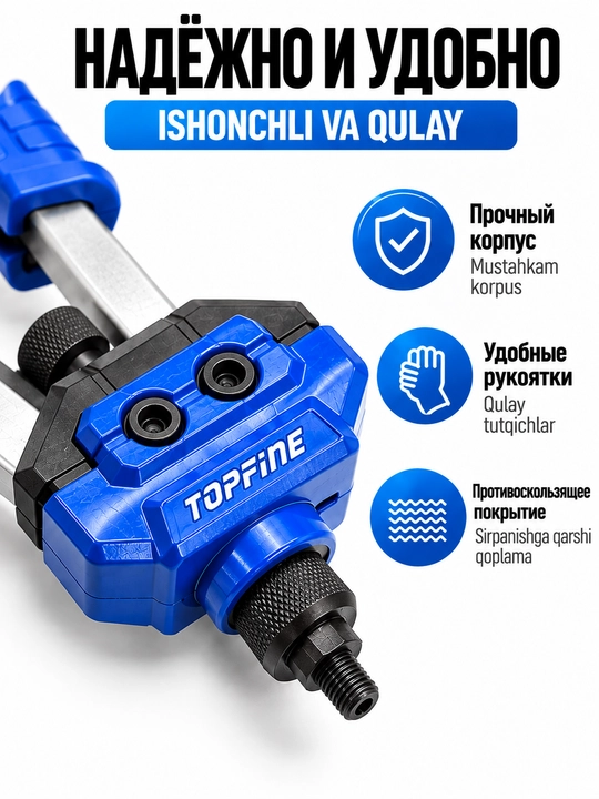 Zaklyopochnik rezbali zaklyopkalar uchun M3–M10 va M3–M12