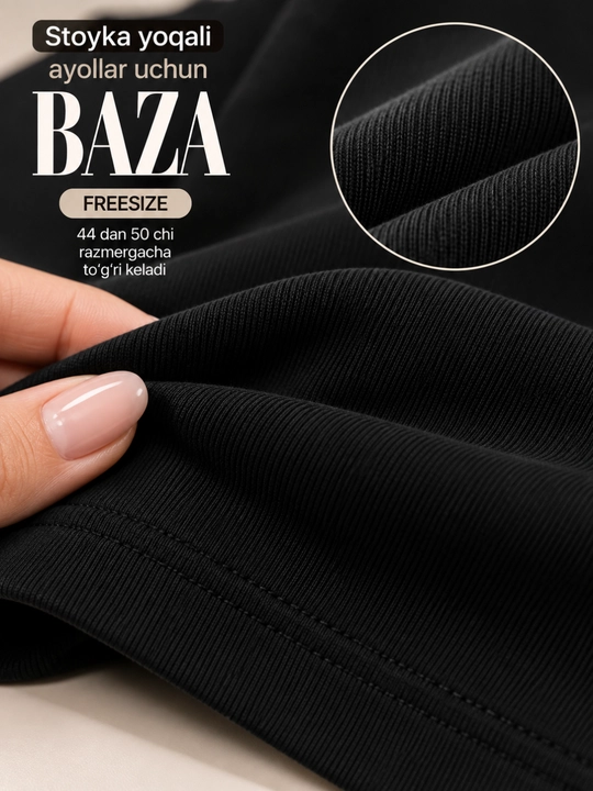 Ayollar uchun krop top, stoyka yoqali baza, yengsiz 44-54 gacha keladi free size, Xitoy