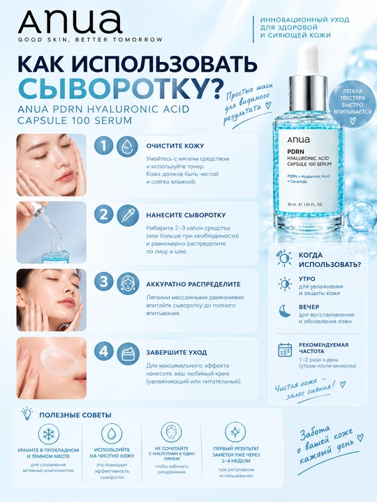 Сыворотка Anua PDRN Hyaluronic Acid Capsule