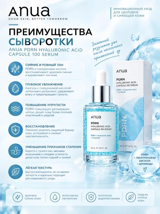 Сыворотка Anua PDRN Hyaluronic Acid Capsule