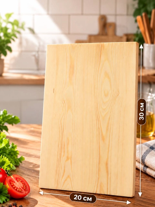 Разделочная доска для кухни из натурального дерева 20×30 см