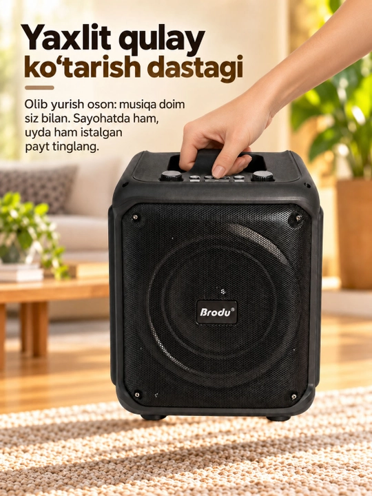 Portativ Bluetooth karnay , 6,5 dyuym, RGB chiroq, 10 Vt