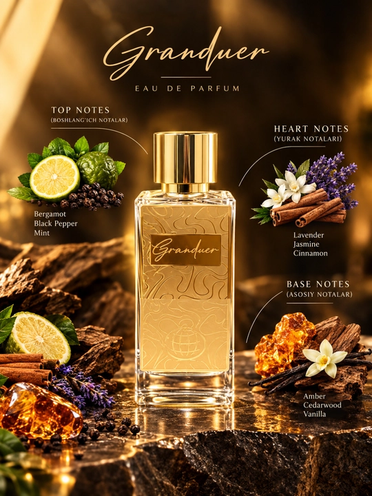 Grandeur Erkaklar Atiri Lux A+ 80 ml — Nafis va Jozibali Xushbo‘y Hid