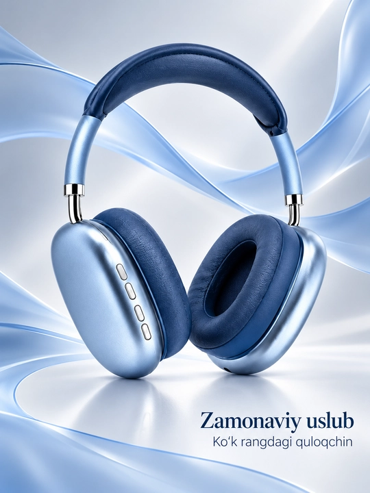 Simsiz Bluetooth quloqchinlar P9, mikrofonli, to'liq o'lchamli