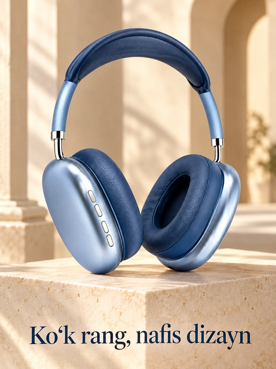 Simsiz Bluetooth quloqchinlar P9, mikrofonli, to'liq o'lchamli