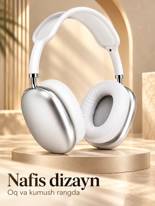 Simsiz Bluetooth quloqchinlar P9, mikrofonli, to'liq o'lchamli