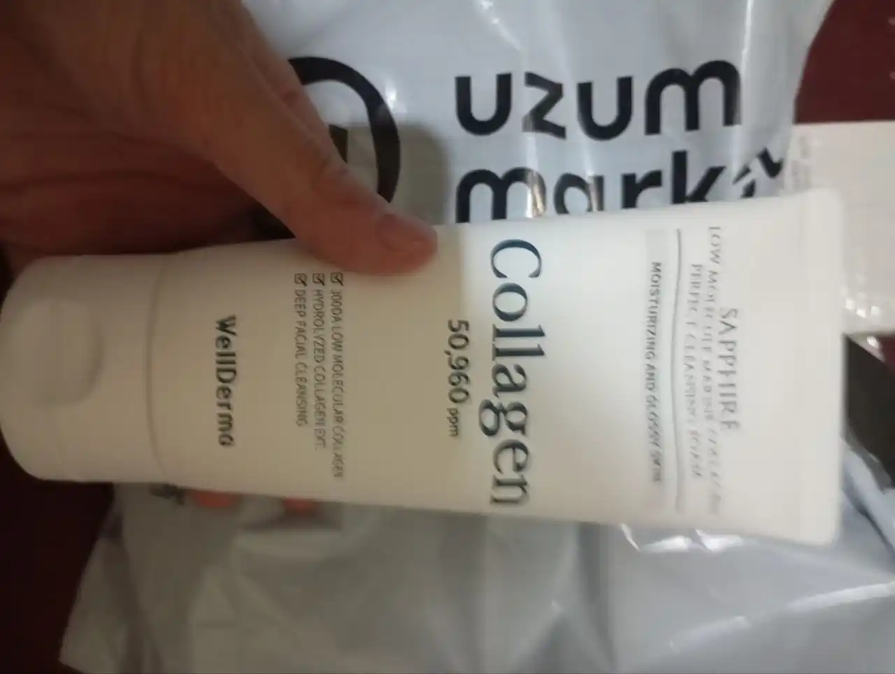 Пенка для умывания лица WellDerma Sapphire с морским коллагеном, увлажняющая, 150 мл