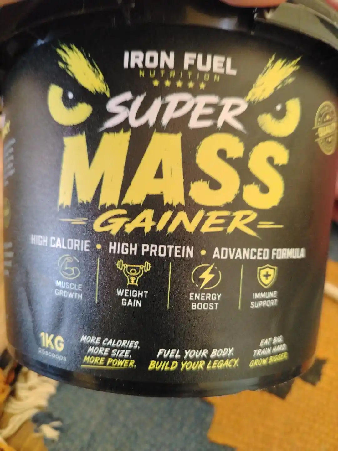 Geyner Super MASS GAINER, mushak massasini olish uchun, 1-3-7 kg