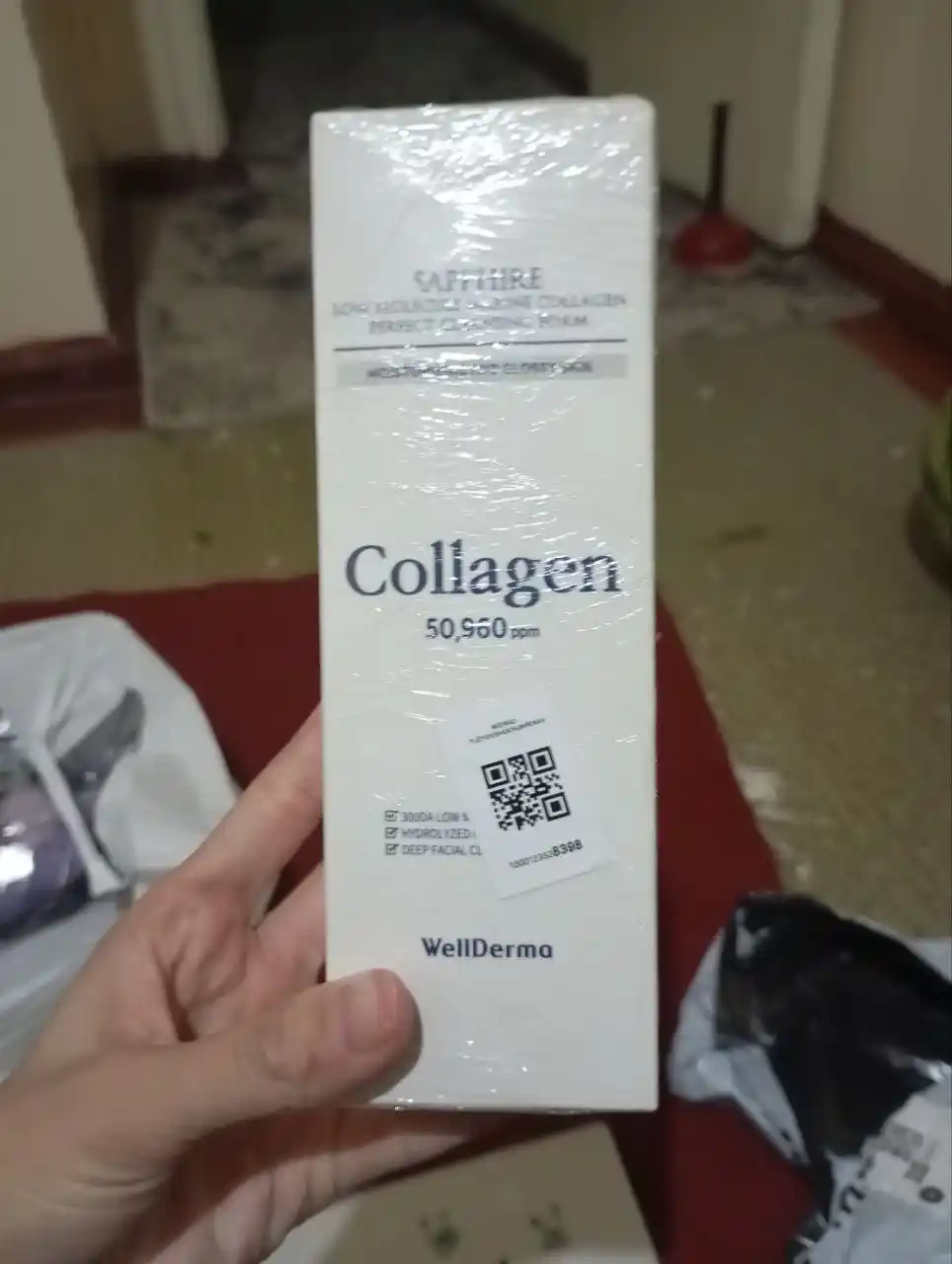 Пенка для умывания лица WellDerma Sapphire с морским коллагеном, увлажняющая, 150 мл