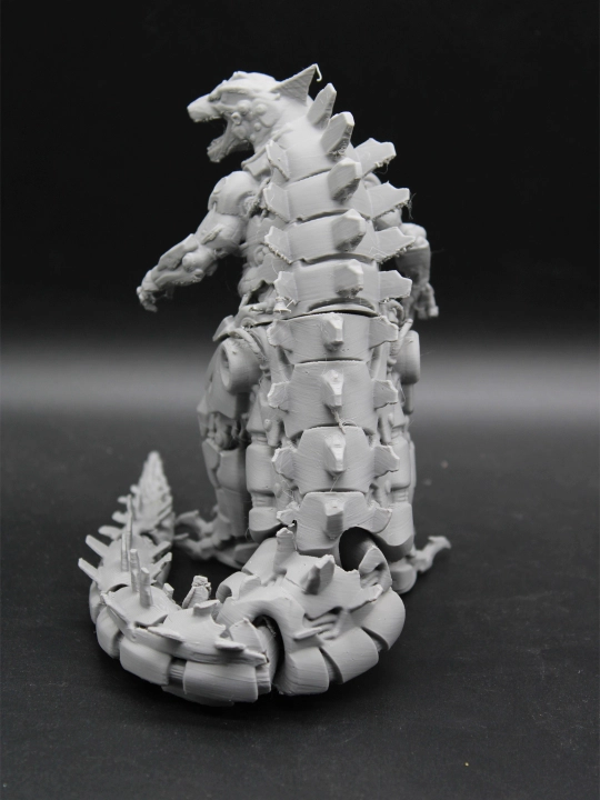 "Mexagodzilla" 3D-figura boyash uchun, Harakatlanuvchi o'yinchoq va interyer dekori - 