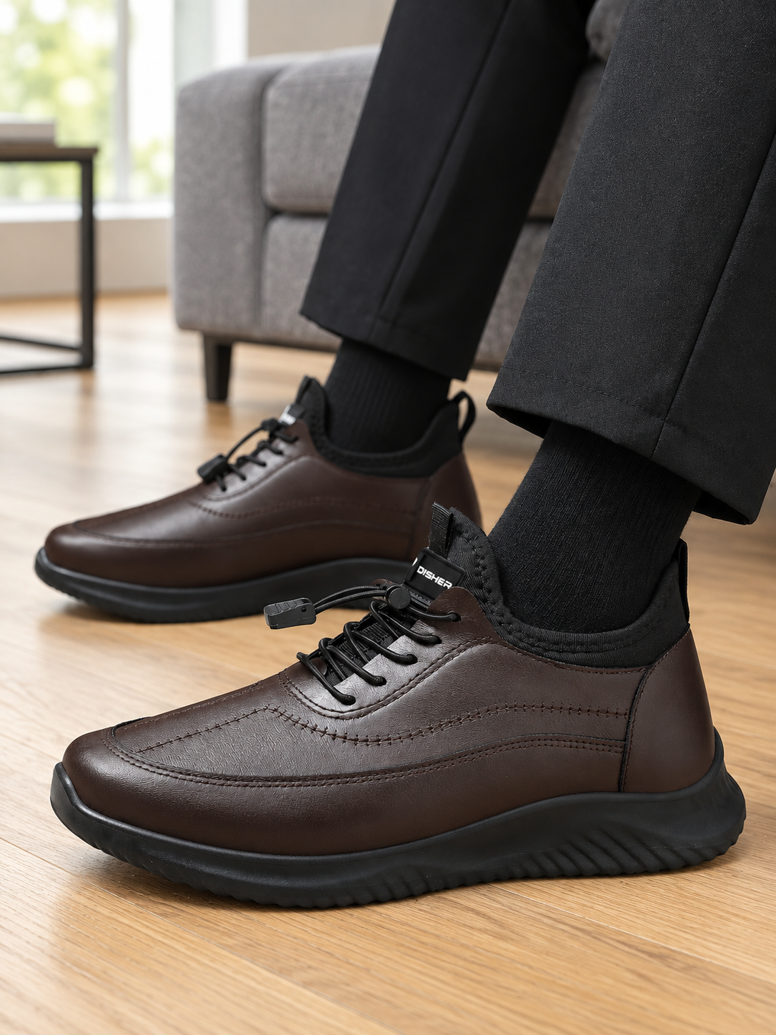 Erkaklar krossovkalari DISHER Frostline, issiq, fiksatorli bog‘ichli, 39–44