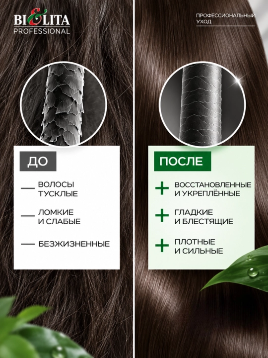 G‘ovak va shikastlangan sochlar uchun HAIR Repair tiklovchi shampuni, 1000 ml Belita