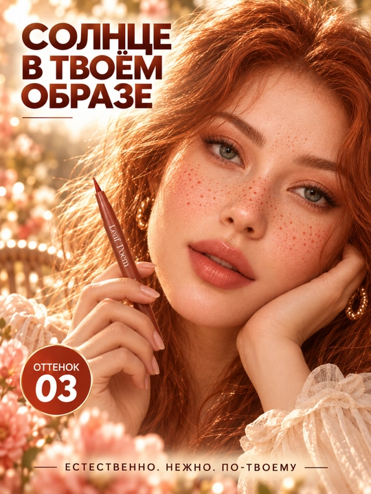 Маркер для веснушек Leaf Poem водостойкий для макияжа лица, 4 оттенка