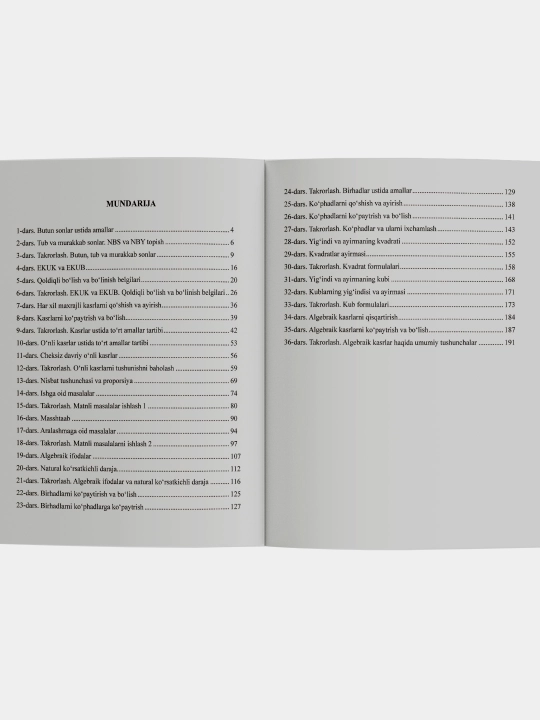 Тезкор Математика 5–6–7-синфлар учун мисол, масала ва тестлар тўплами