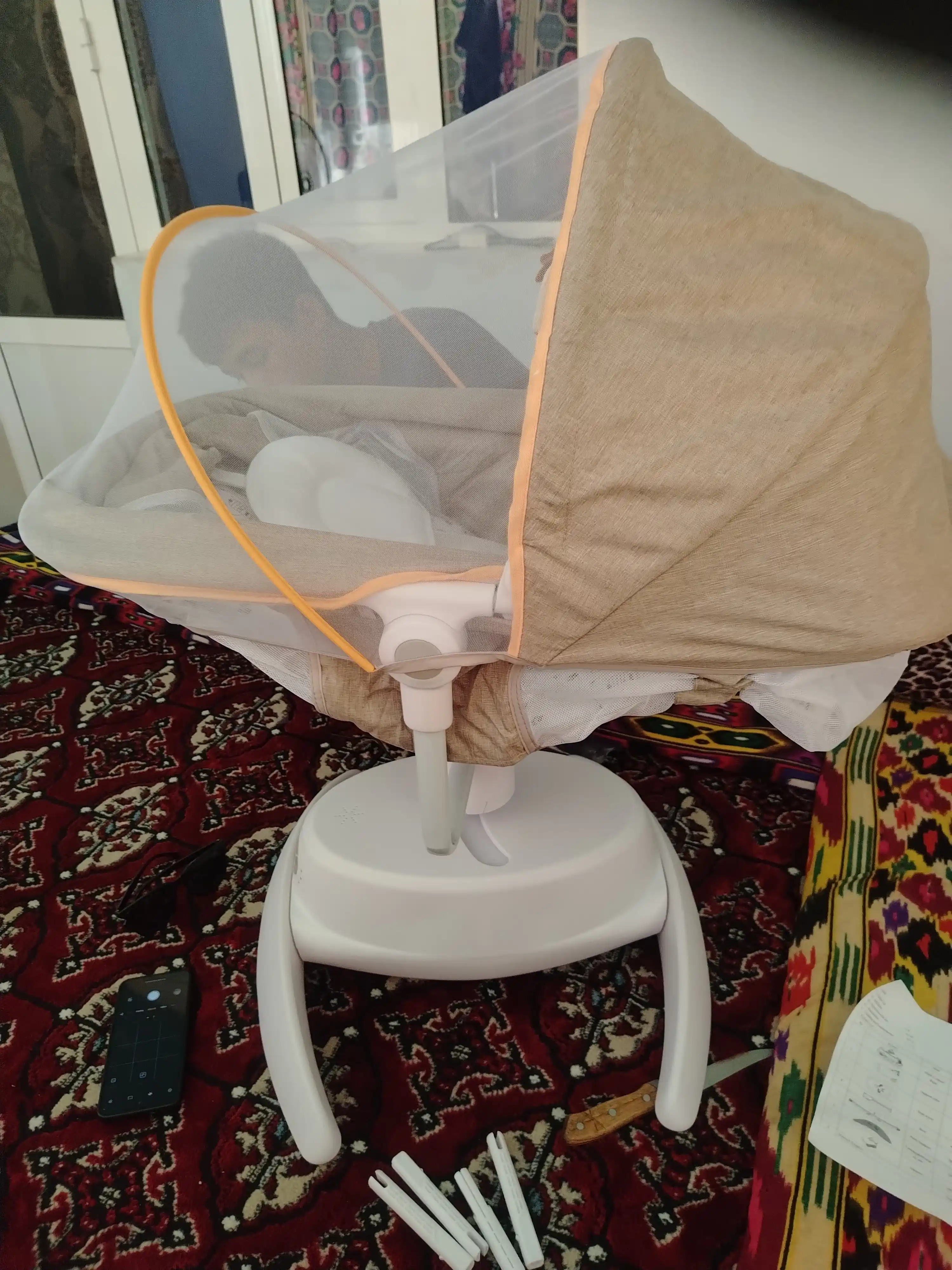 0-18 oylik chaqaloqlar uchun aqlli bolalar elektr arg‘imchog‘i, boshqaruv pulti