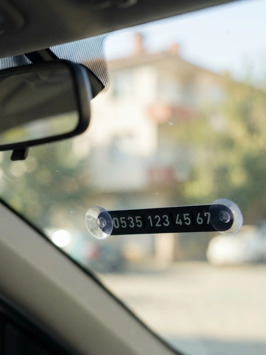 Avtomobil uchun telefon raqami ko‘rsatkichi, 0–9 raqamli parking kartasi