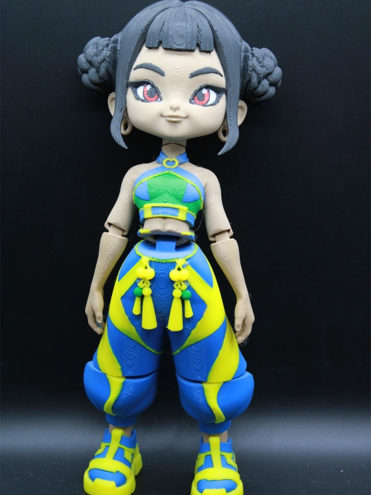 Harakatlanuvchi 3D-figura qiz / Interyer va ish stoli uchun o'yinchoq dekor suvenir - 