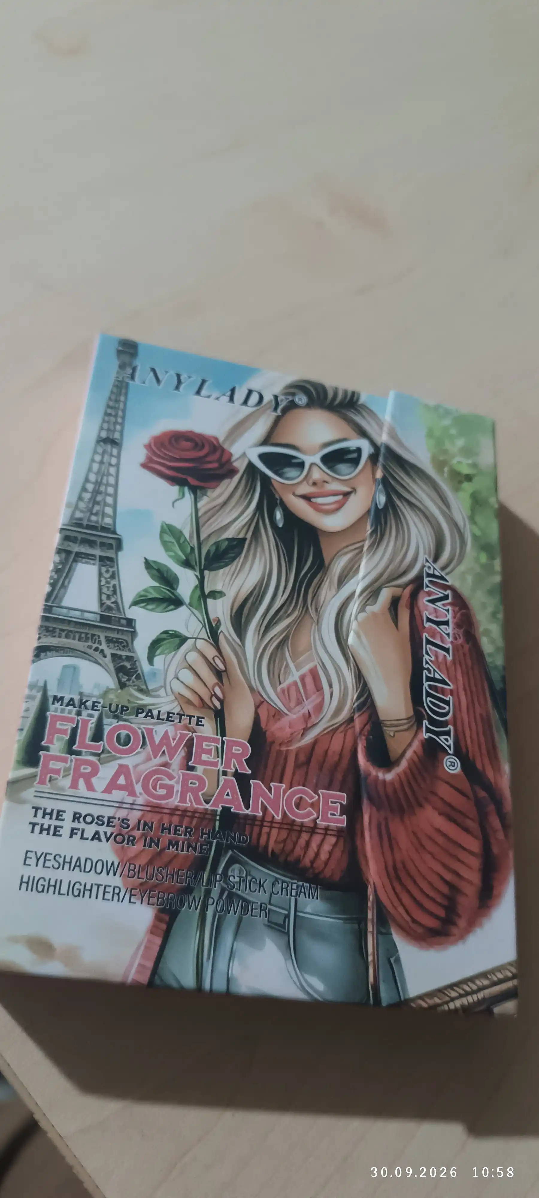 Тени для век в форме книги, с кисточкой, румянa, контуринг, помада