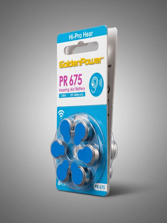 Батарейки для слуховых аппаратов Golden Power PR13 1,45V, 6 шт., 0% ртути