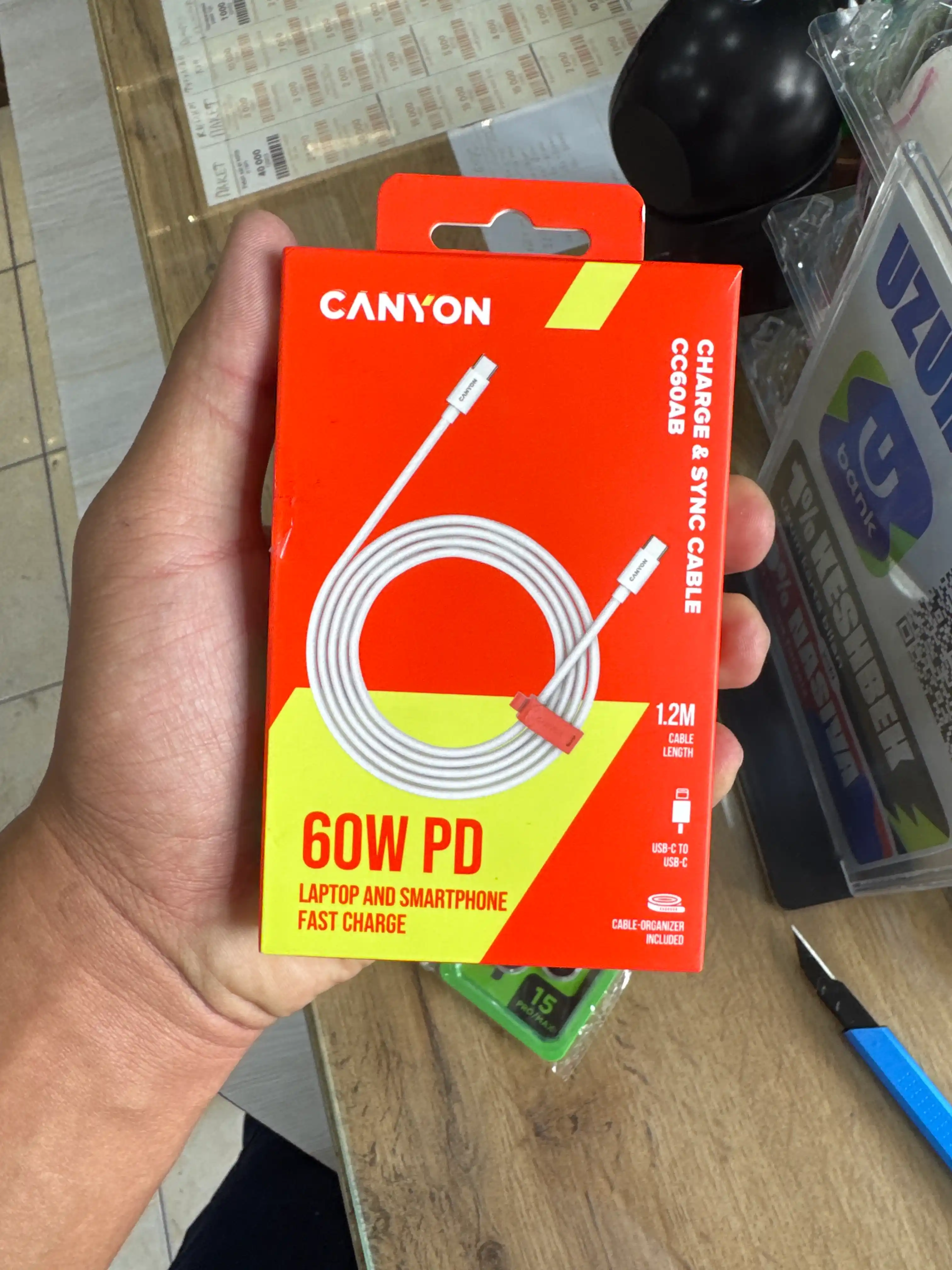 CANYON USB Type-C USB Type-C kabel, 1,2 metr, 2 metr, 60 Vt