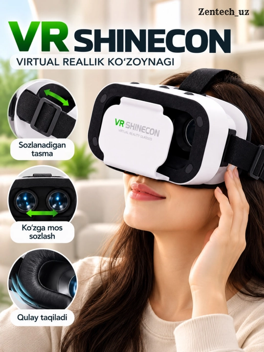VR SHINECON очки виртуальной реальности для смартфона, 3D, 360° видео и VR-игр