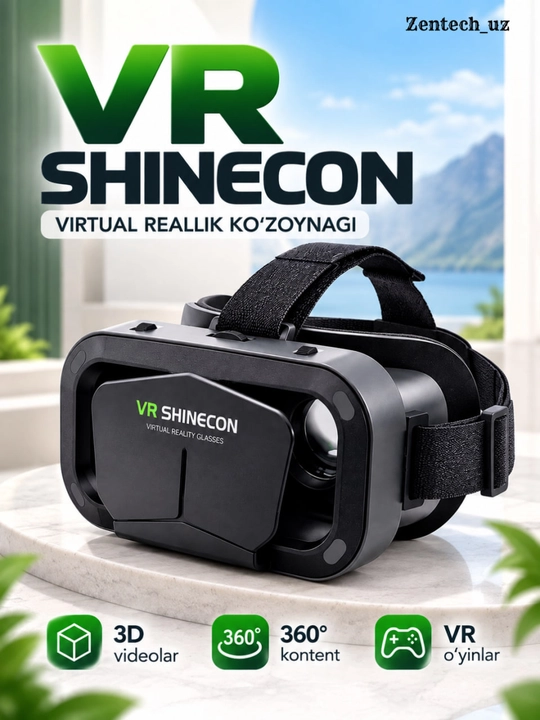 VR SHINECON очки виртуальной реальности для смартфона, 3D, 360° видео и VR-игр