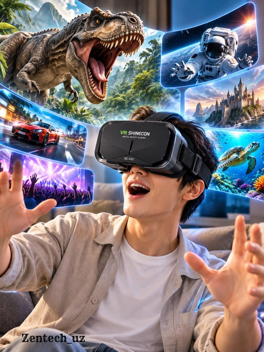 VR SHINECON очки виртуальной реальности для смартфона, 3D, 360° видео и VR-игр