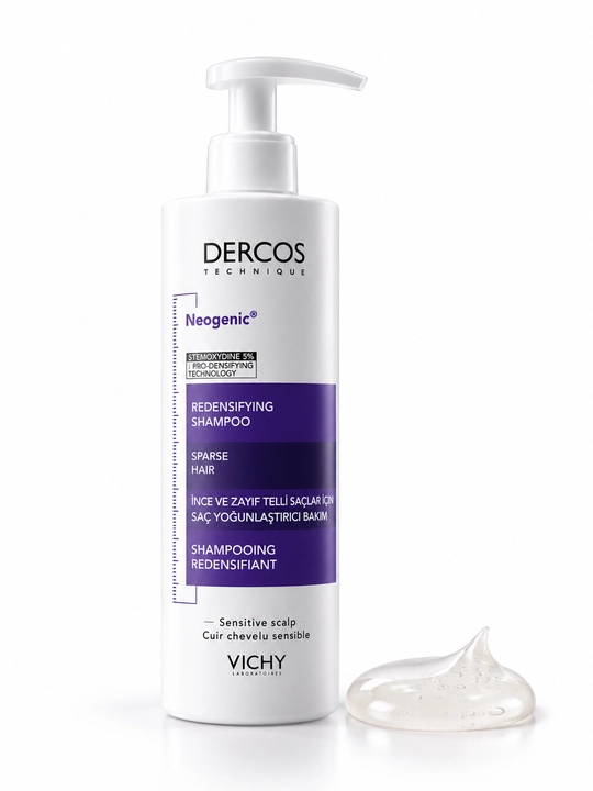 Шампунь для волос, придающий объём и визуальную густоту, Dercos Neogenic - 