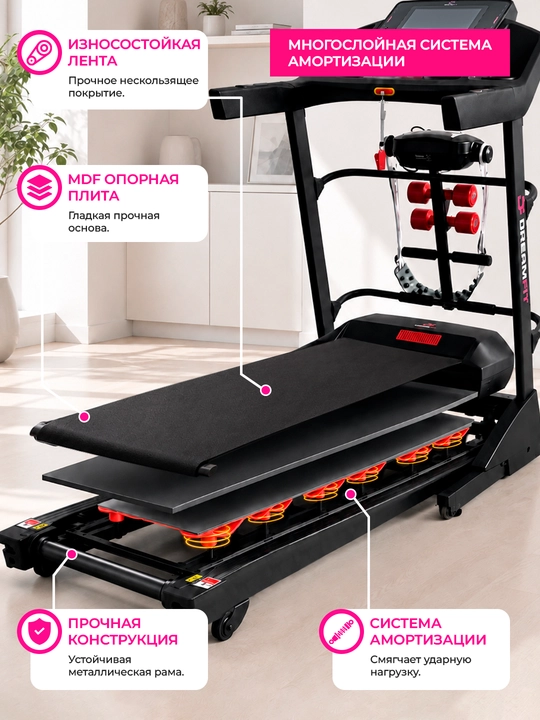 DreamFit DF-7770M WIFI, DF-7505M WIFI, DF-7500M yugurish yo‘lakchasi, 150 kg