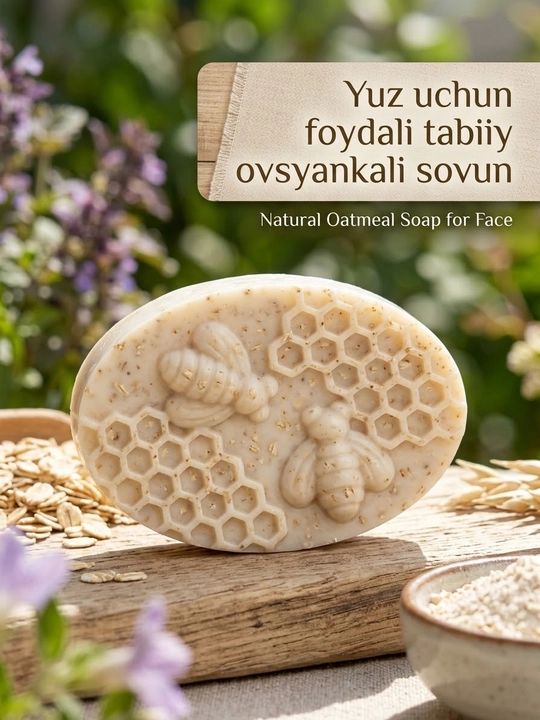 Tabiiy ovsyankali yuz sovuni, akne va dog‘larga qarshi yumshoq skrab-sovun