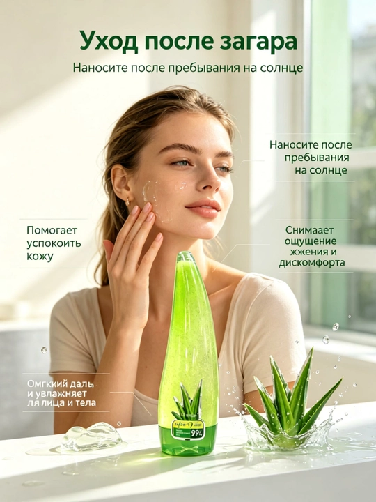 Shox shaklidagi aloe skrab-geli, 99% aloe, yuz va butun tana uchun eksfoliant