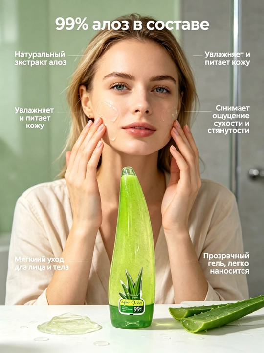 Shox shaklidagi aloe skrab-geli, 99% aloe, yuz va butun tana uchun eksfoliant