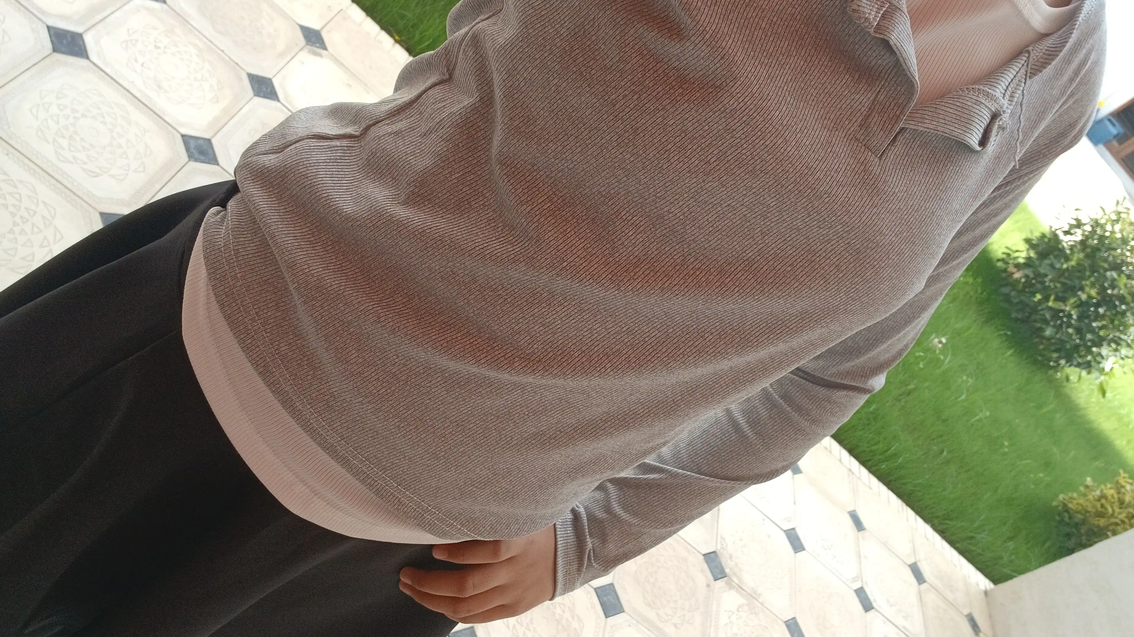 Ayollar uchun paxtali longsliv, uzun yengli, yumshoq va qulay, S-XL