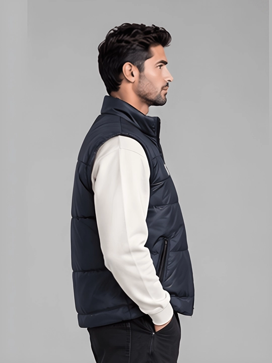 Жилетка мужская из экокожи, безрукавка на молнии, жилеты на осень - зиму