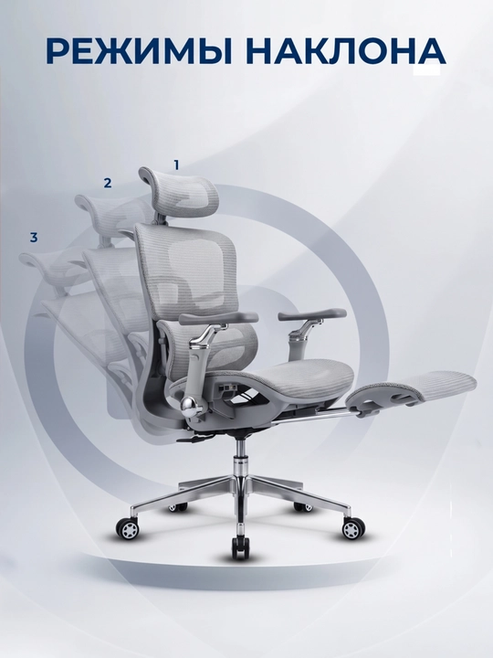 Ergonomik ofis kreslosi, to‘rli suyanchiqli, 120 kg gacha yuk ko‘taradigan, sozlanadigan