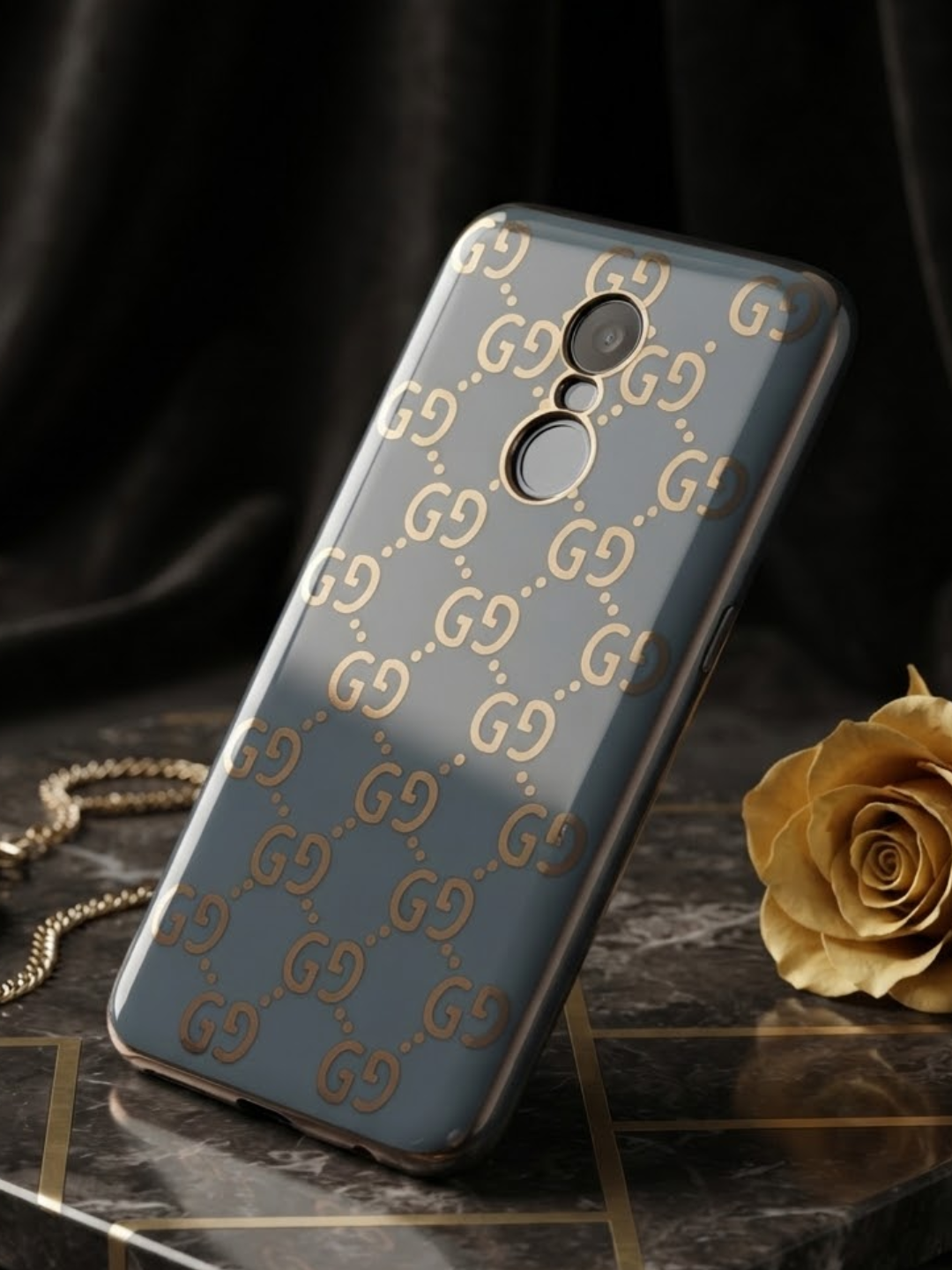 Redmi 5 Plus uchun naqshli himoya g‘ilofi — ko‘k-kulrang