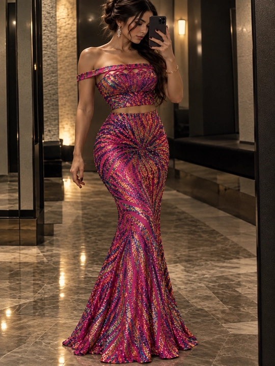 «Mermaid Shine» poyetkali kechki komplekt
