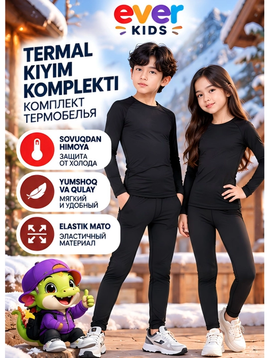 Qizlar va o‘g‘il bolalar uchun o‘smirlar uchun momiq termal choyshablar to‘plami - 