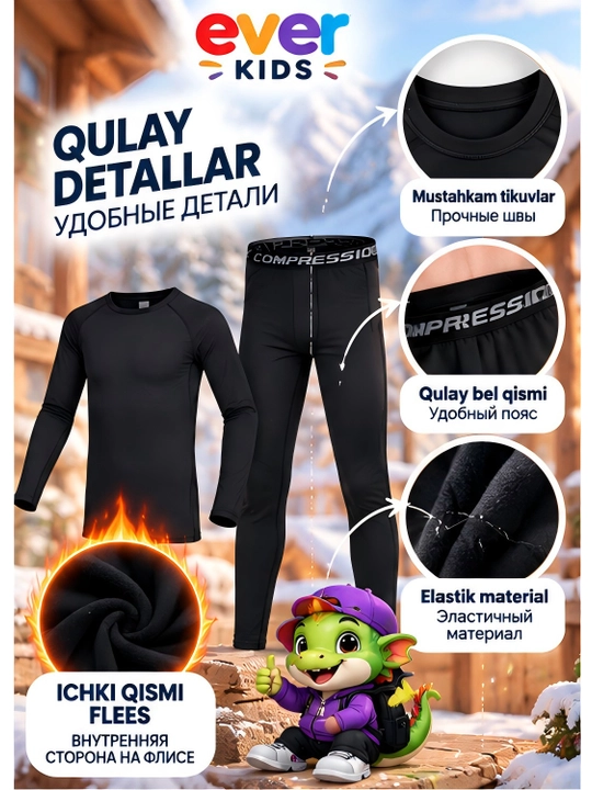Qizlar va o‘g‘il bolalar uchun o‘smirlar uchun momiq termal choyshablar to‘plami